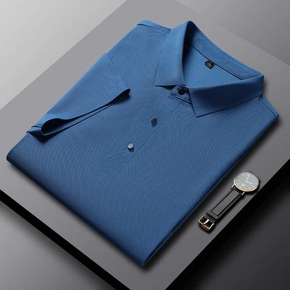 Men's Polo Shirt - Summer Quick Dry Casual Work Shirt | Plus Size Breathable Solid Color