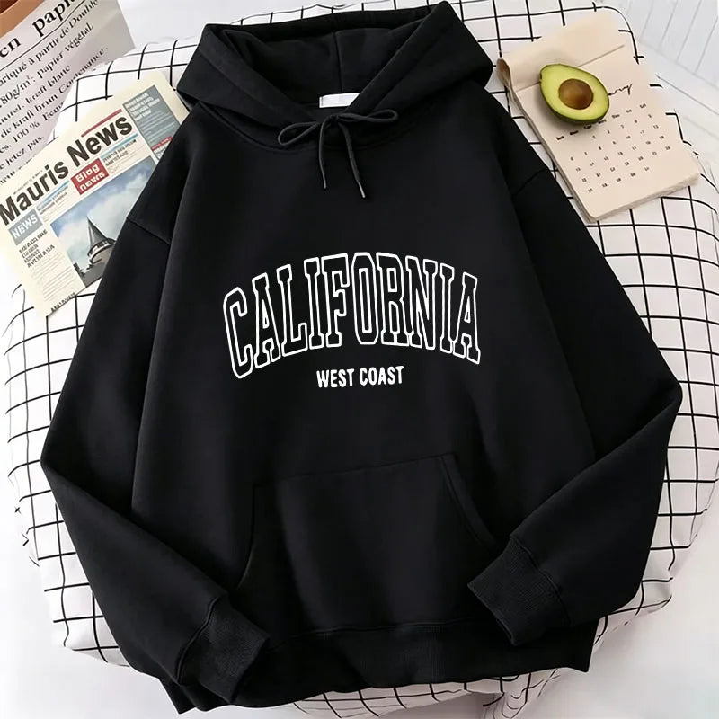 Streetwear Los Angeles California Letter Print Hoodies Spring Casual Hoodies Sweatshirts Men Women Hoodie Sweatshirt