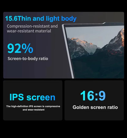 Portable Intel Core I9 10980HK Laptop 16GB RAM 1TB 2TB SSD Windows 11 15.6 inch Gaming Computer Fingerprint Unlock PC 4K Laptops