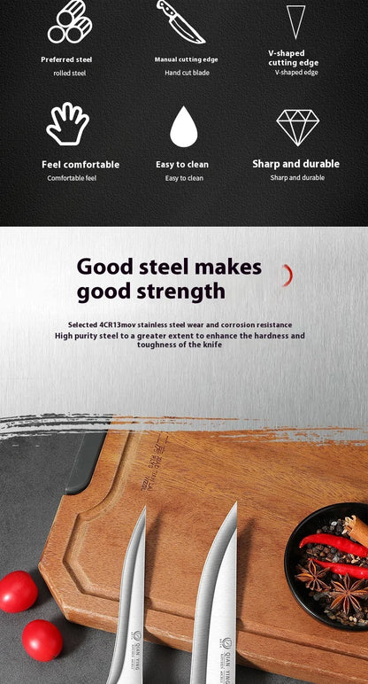 Professional Stainless Steel Fillet Knife - Forged Boning  Fish Slicing Knife with Wooden Handle