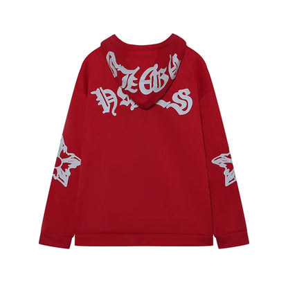 New Women's Street Style Hoodie with Foam Zipper European & American Fashion Casual Comfortable Fit Hooded Sweatshirt