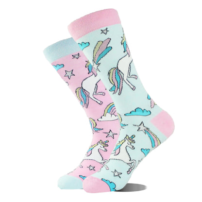 Funny Alien Shark Cotton Socks - Unisex Novelty Crew Socks