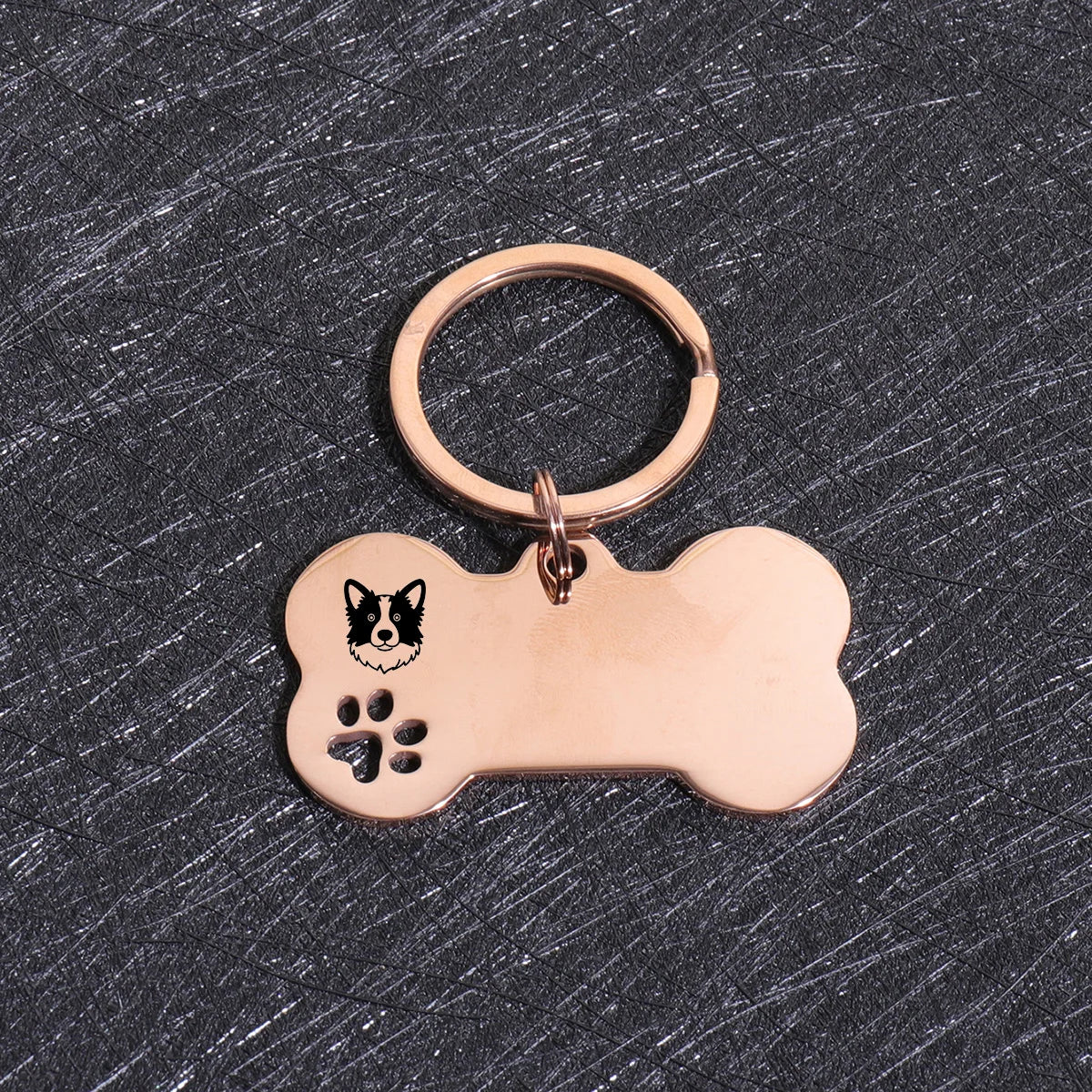 Custom Text Dog Tags Personalized Name Dog Cat ID Tag Bone Shaped Pendant Laser Engraving Address Number Customized Pets ID Tag