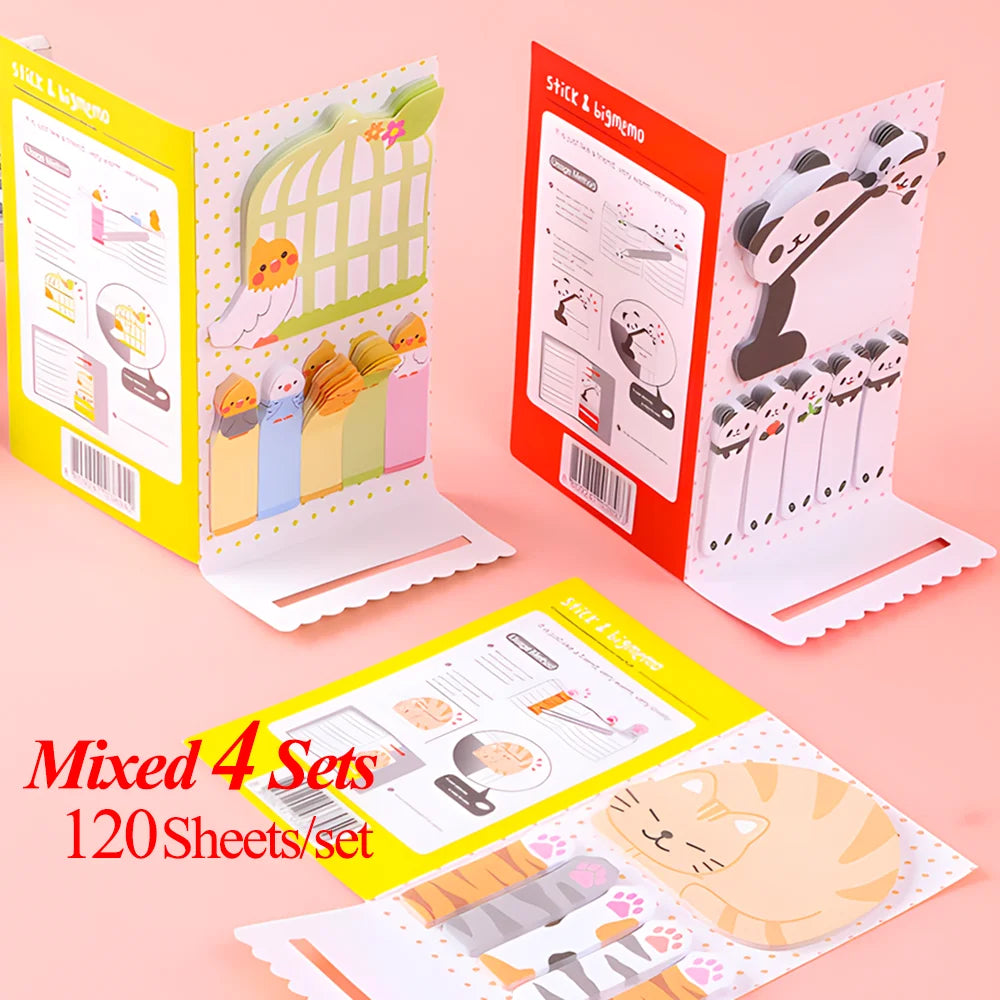 Kawaii Sticky Notes - Cute Journaling Memo Pads for To-Do Lists and Planning