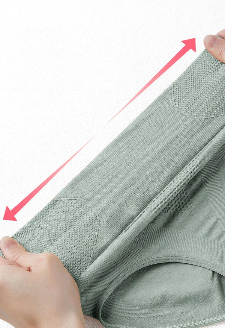 High Waisted Compression Lady Panties for Women Strong Hip Lifting Underwear Graphene Antibacterial Cotton Crotch Female Briefs