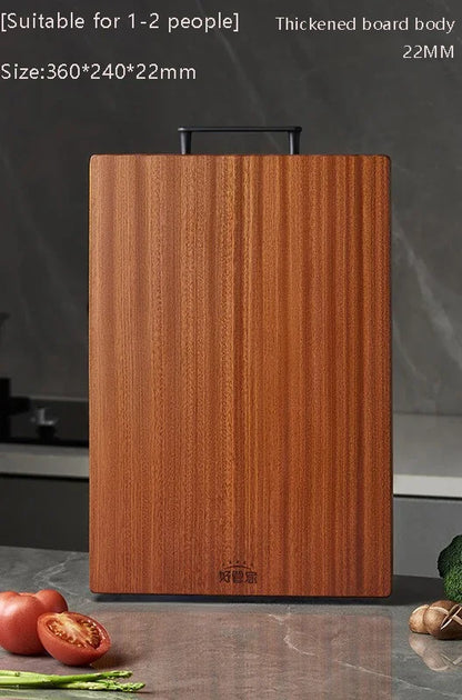 Ebony Cutting Board – Double Sided Solid Wood Kitchen Chopping Block, Antibacterial