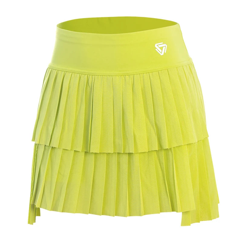 Women Sports Mini Pleated Skirt Golf Tennis Skirts High Waist Double Layer Gym Fitness Running Yoga Athletic Workout Skort