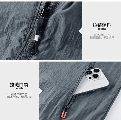 Jacket Mens Spring autumn New men sun protection coat jacket Solid color hooded Jackets casual coat Men's business coats 2318