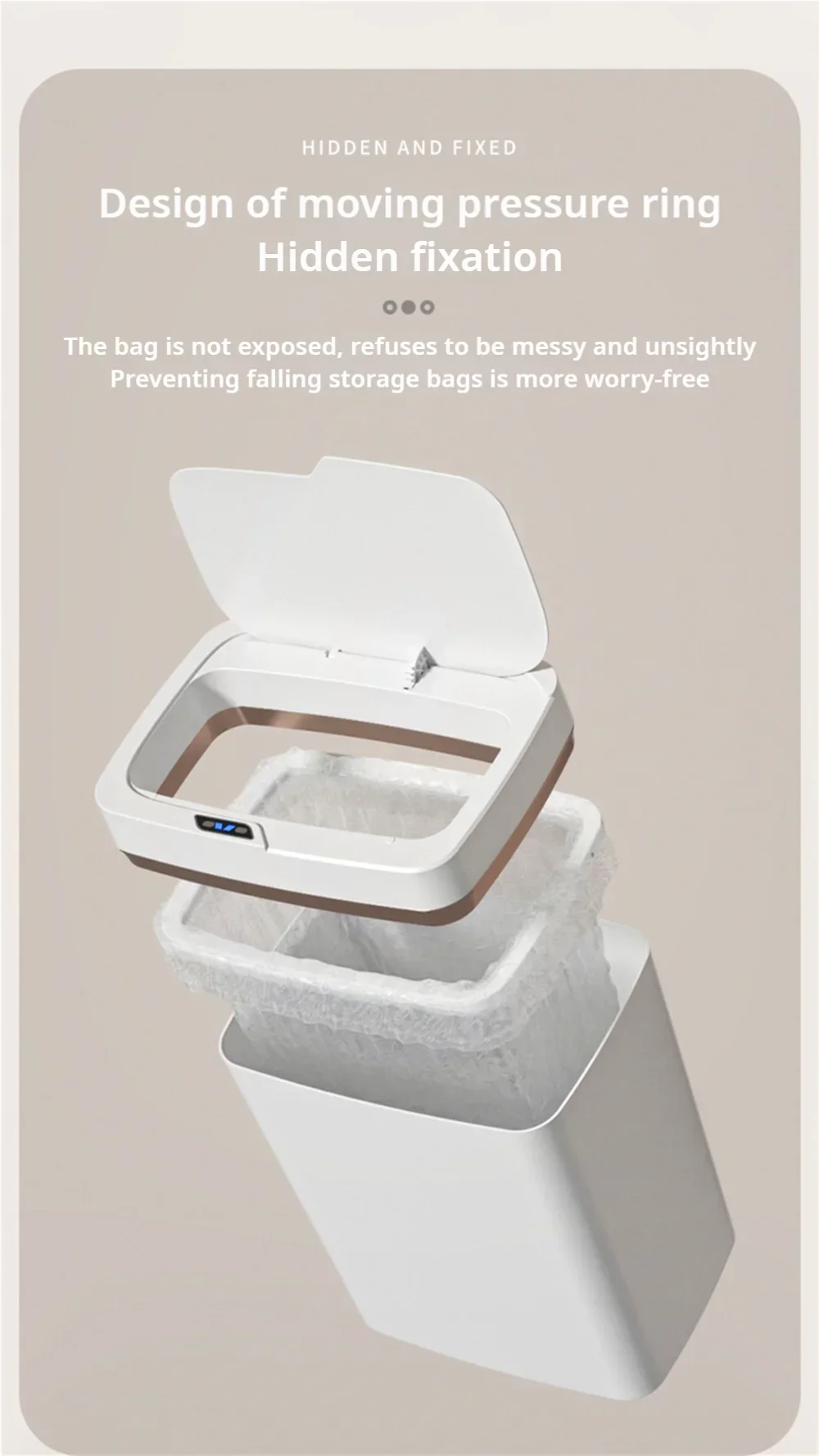 Automatic Trash Can with Lid - Odor-Reducing Kitchen Bin 2025 NEW