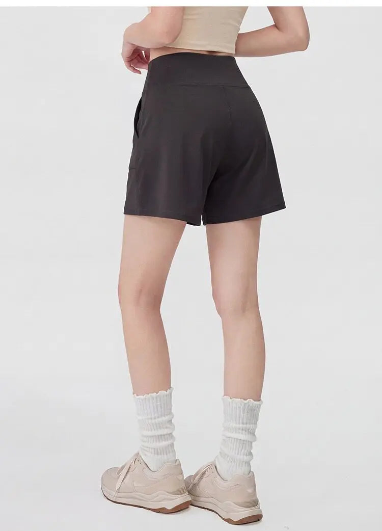 Summer High-waisted Abdominal Tightening Yoga Three-point Pants Casual Running Training Quick-drying Thin Loose Sports Shorts