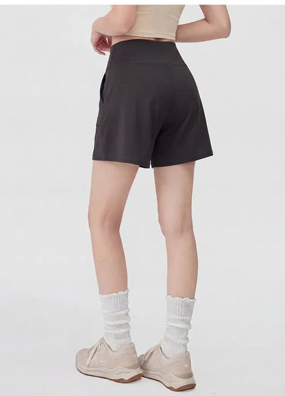 Summer High-waisted Abdominal Tightening Yoga Three-point Pants Casual Running Training Quick-drying Thin Loose Sports Shorts