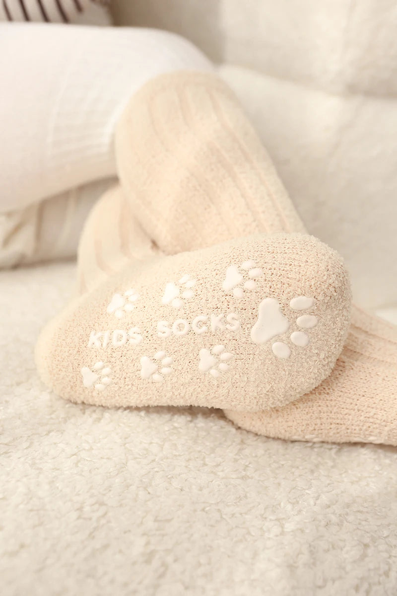 Kids Socks Thick Cold Winter Socks Super Warm Baby Snow Socks Christmas Gifts Coral Fleece Silicone Non-slip Floor Socks