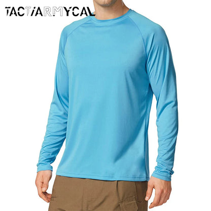 Men's UPF 50+ Sun Protection Shirt – Quick-Dry Long-Sleeve Performance Top