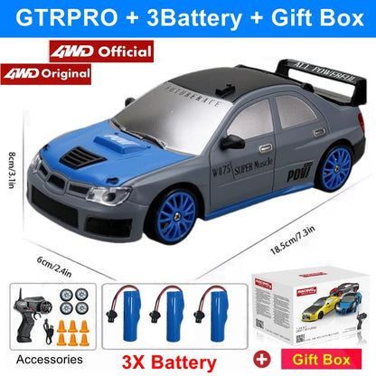 RC Drift Car 4WD - LED Remote Control Racing Vehicle for Kids  Adults