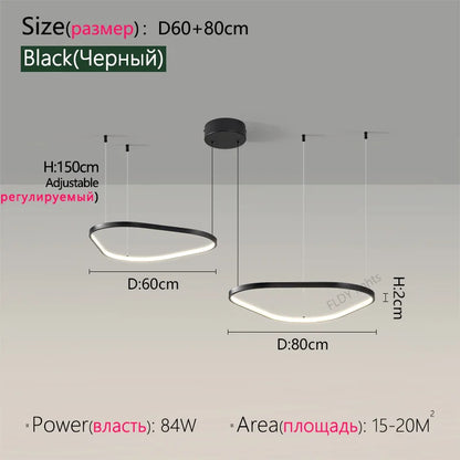 Modern Pendant Lamp – Nordic Modern Lighting | Forged Iron Fixture, Black Lampshade