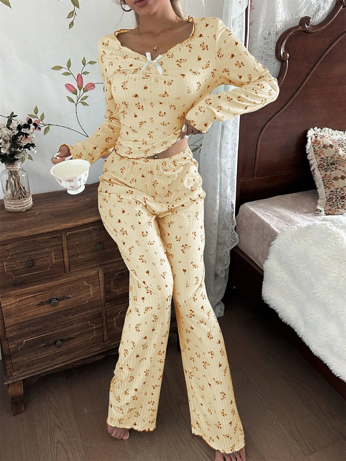 Pyjama Woman Pajamas Set Nightgown Women Sleepwear Women's Spring Suit Pajama Sets Woman Pyjamas Pyjama Femme Ensemble Nightie