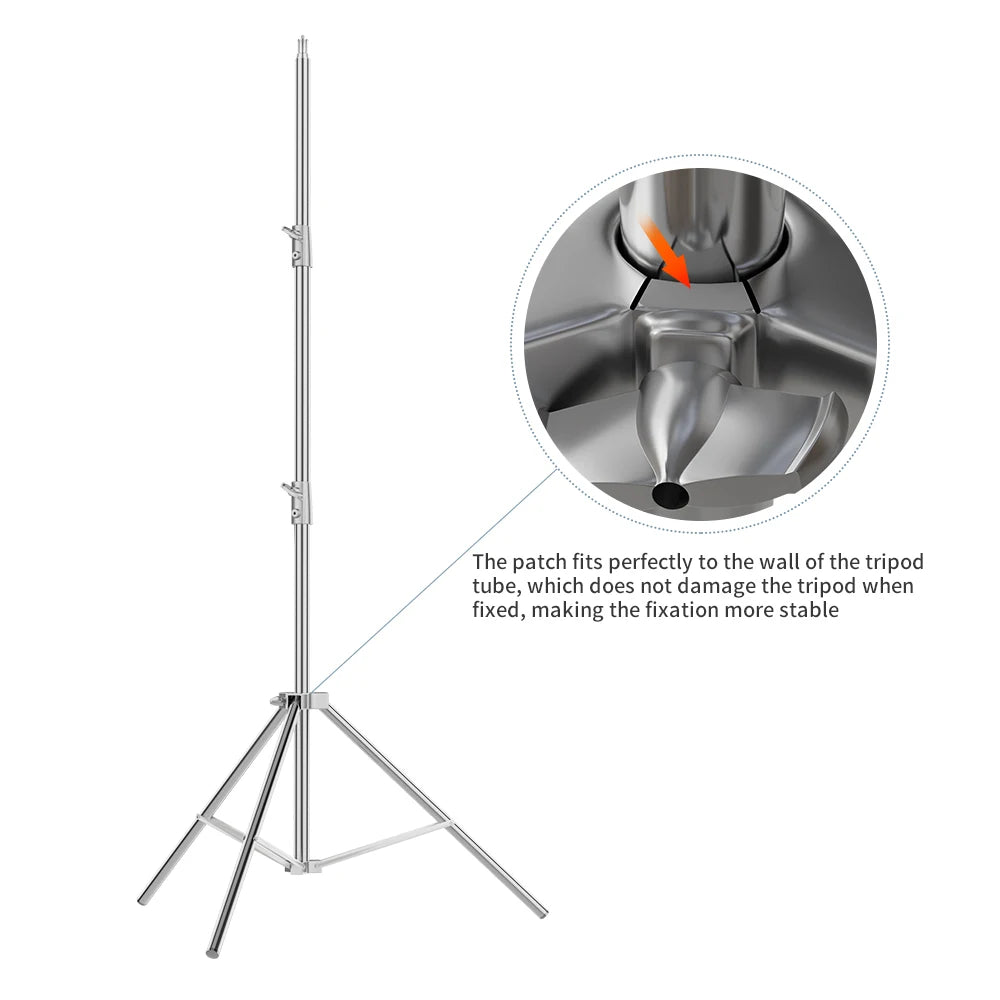 Stainless Steel Tripod 2.8m Heavy Duty Light Stand With 1/4, 3/8 Conversion Head for Studio Softbox Photographic Equipment