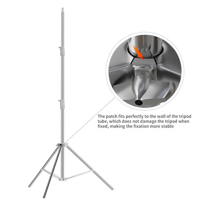 Stainless Steel Tripod 2.8m Heavy Duty Light Stand With 1/4, 3/8 Conversion Head for Studio Softbox Photographic Equipment