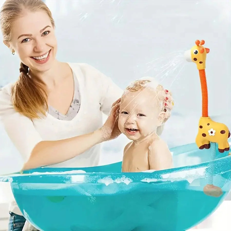 Deer Sprinkler Shower, Giraffe Scalable 360 degree Rotating Children's Shower, Shower, and Water Playing Toy