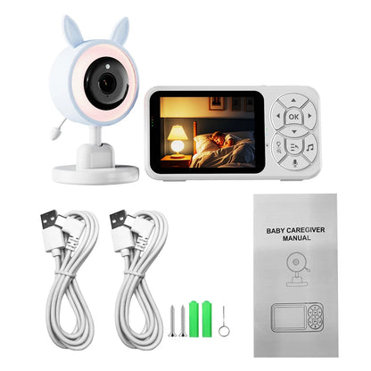 DANMINI new 3.5 "RGB night light baby monitor with night vision temperature detection voice intercom baby nanny security camera