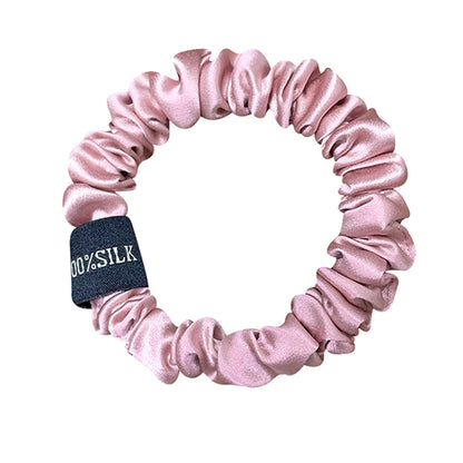 100% Pure Mulberry Silk Scrunchies Hair Bands Ties Gum Elastics Ponytail Holders for Women Girls Hair Accessories 19 Momme 1.5CM
