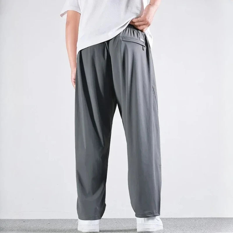 10XL Casual Pants Mens Straight Loose Trousers Men Clothing Elastic Waist Quick Dry Pants Summer Fashion Oversized Joggers Pants