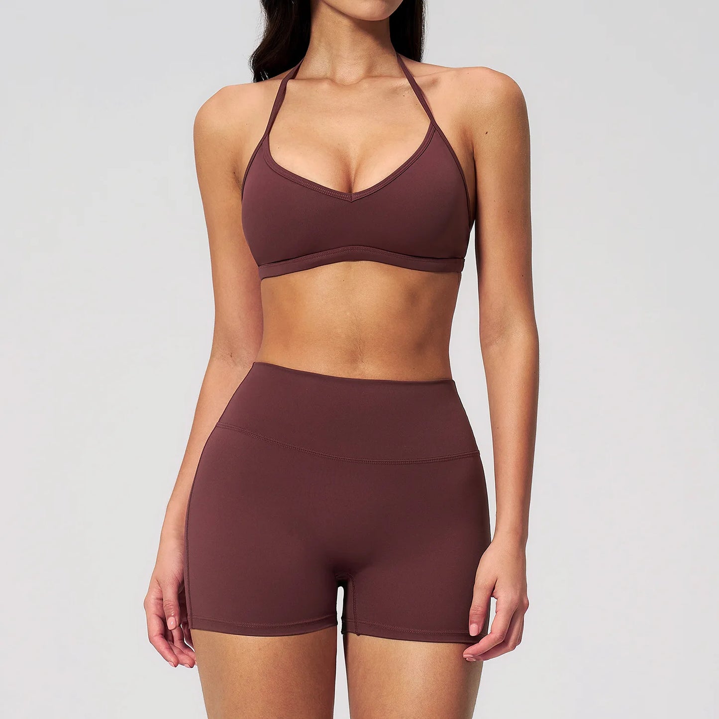 Summer Yoga Set 2 Pieces Women Tracksuit Workout Clothes Sports Outfits High Waist Shorts Fitness Sports Suit Female Gym Clothes