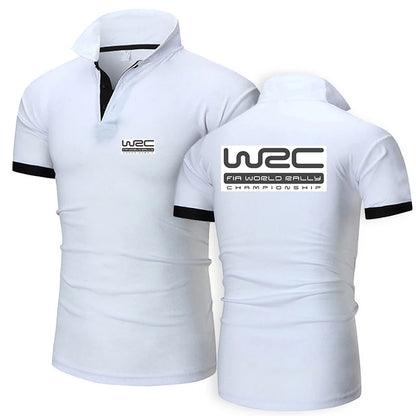 World Rally Championship WRC New Fashion Polo Shirt Men Casual Turn Down Collar Short Sleeve Shirt Slim Fit Summer Tops Polo