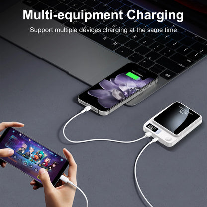 10000mAh Magnetic Wireless Power Bank PD22.5W Fast Charging Portable External Battery Adapter For Magsafe iPhone Huawei Samsung