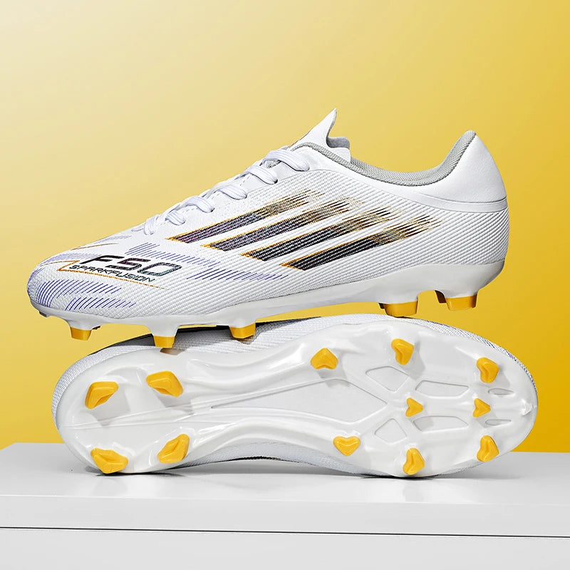 Men Football Boots - Professional TF FG Soccer Shoes With Ankle Support Cleats