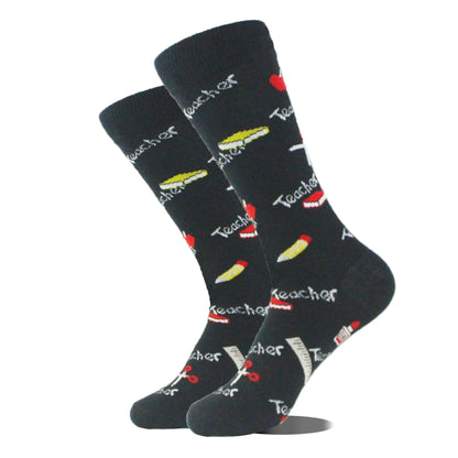 Funny Alien Shark Cotton Socks - Unisex Novelty Crew Socks
