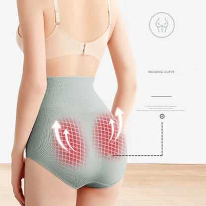 High Waisted Compression Lady Panties for Women Strong Hip Lifting Underwear Graphene Antibacterial Cotton Crotch Female Briefs