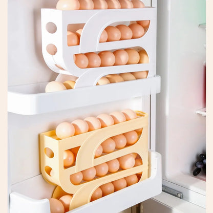 Large Capacity Automatic Egg Storage Box - 34 Layer Refrigerator Organizer