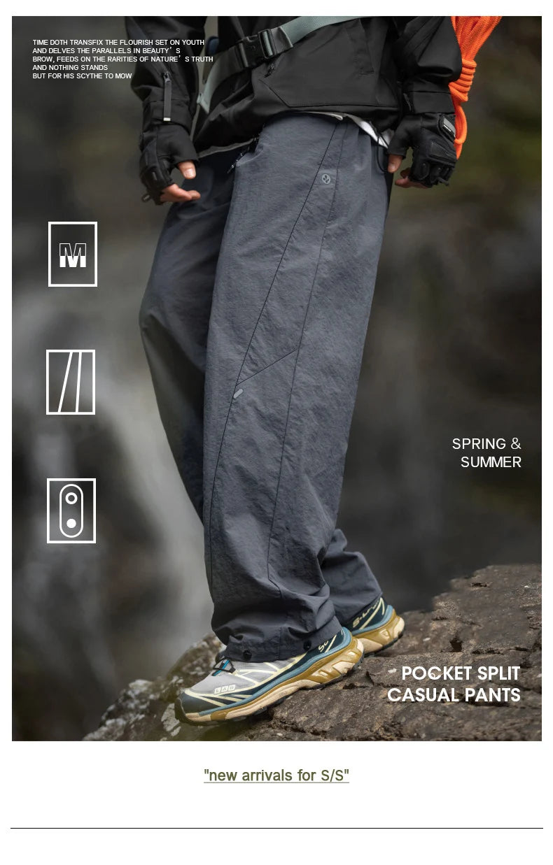 TFETTERS Brand Outdoors Men's Cargo Pants 2026 Spring Summer Outdoors Outing Casual Pants Man Watertight Baggy Riding Clothes
