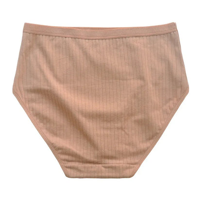 2Pcs/Set Women High Waist Cotton Panties Soft Stretch Tummy Control Ladies Rib Knit Underwear Sexy Lingerie Comfort Briefs S-XXL