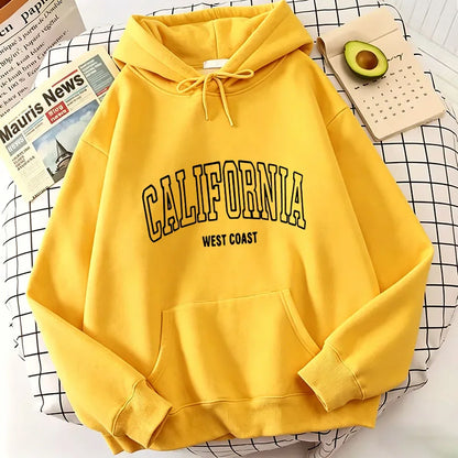 Streetwear Los Angeles California Letter Print Hoodies Spring Casual Hoodies Sweatshirts Men Women Hoodie Sweatshirt
