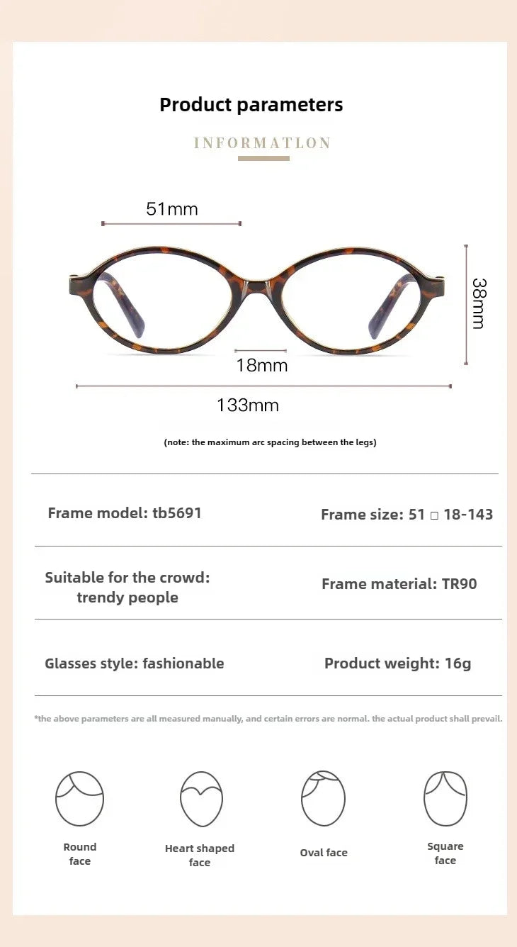 Oval Reading Glasses - Classic Oval Frames With Photochromic Lenses For Women Small Frames