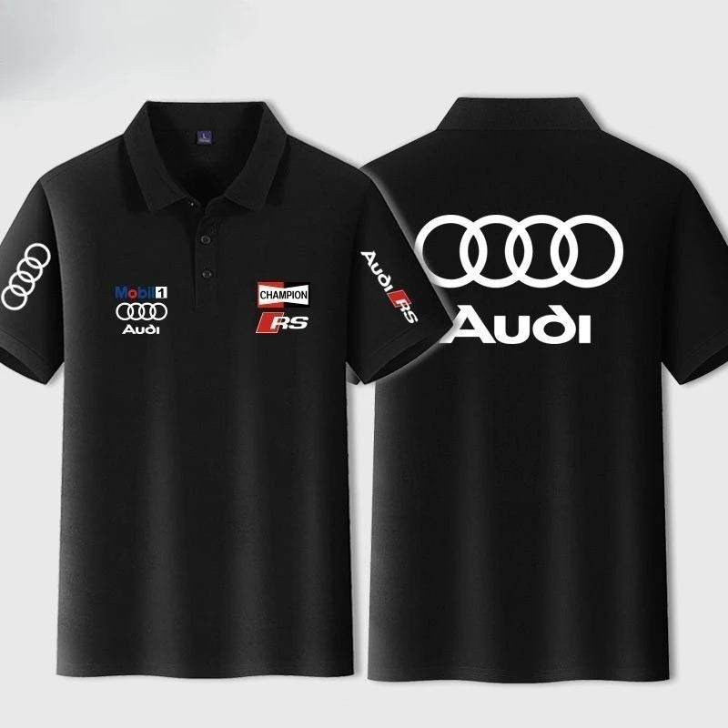 Audi RS T-Shirt - Men Polo Shirt Custom Printed Performance Car Apparel