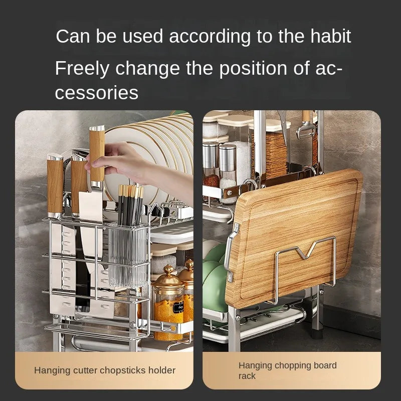 Dish Drying Rack - Compact Kitchen Dish Rack with Rust Proof Drainer & Utensil Holder