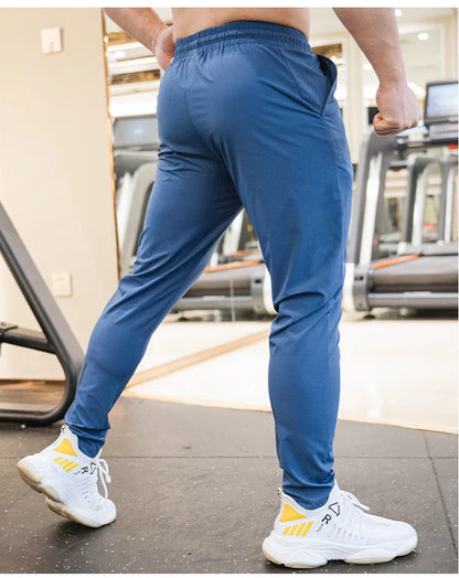 Ice Silk Sweatpants Men's Summer Ultra-thin Cooling Dry Fit Sports Pants Running Breathable Trousers Casual Fitness Leg