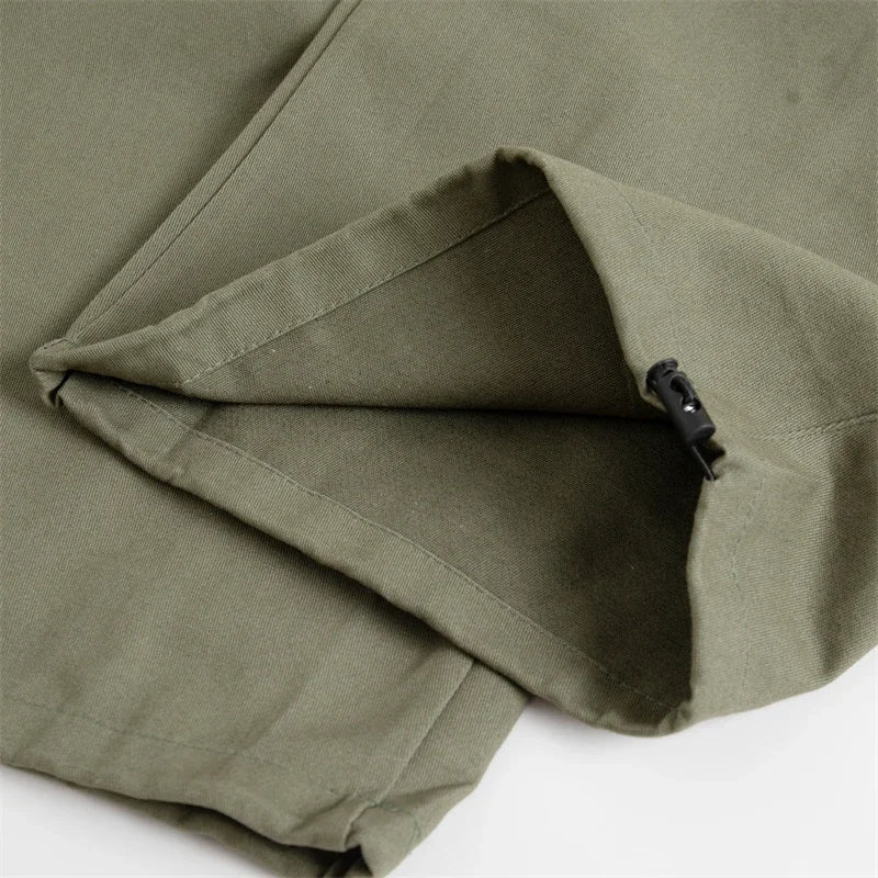 High Quality 2025 Cotton High Street Cargo Pants for Women Men with Ribbon High Waist Wide Leg Hip-hop Cool Dances Pants Ladies