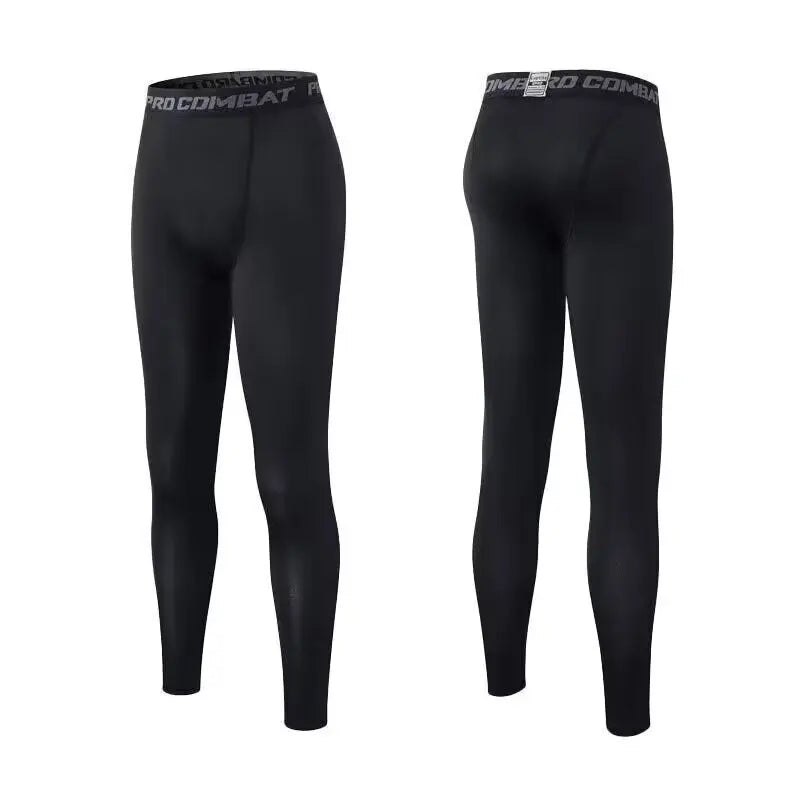 Mens Compression Tights - Athletic Workout Pants | Quick Dry Running Base Layer