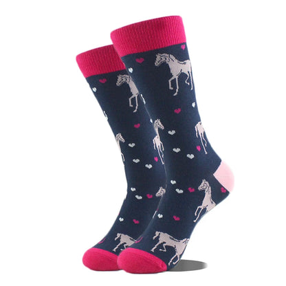 Funny Alien Shark Cotton Socks - Unisex Novelty Crew Socks