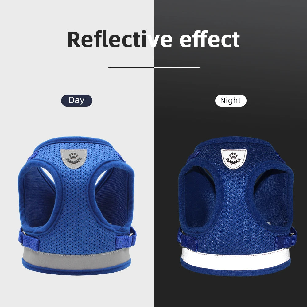 Dog Harness Leash Bulldog Vest Style Summer Reflective Puppy Harnesses Teddy Pet Supplies Breathable Rope Small Dog Collar Corgi