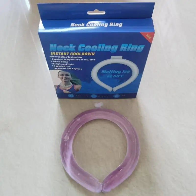 Outdoor Summer Neck Cooling Tube Wraps Ice Ring Neck Cooler Reusable Cooling Tool For Camping Hiking Cycling Running Fishing