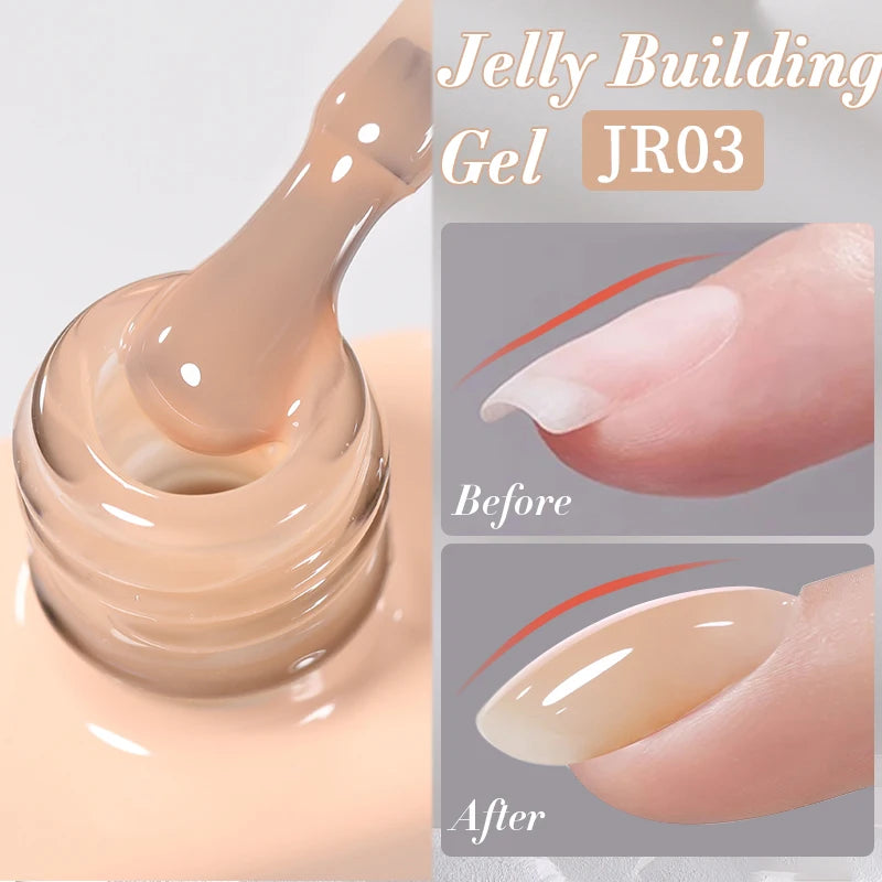 Nude Crystal Rubber Base Gel - 7ml Semi-Permanent Soak Off UV LED Nail Varnish
