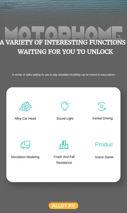 2025 Hot 39cm Car Model Toys for Children Kids Games Boys Motor Home Christmas Train Alloy Cars At Scale Girl Gifts with Light