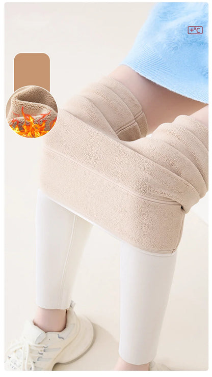 High Waist Fleece Leggings – Seamless Elastic Thermal Leggings Women Warm Winter Tights