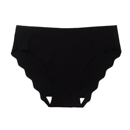 3pcs Women's Seamless Ice Silk Panties Female Mid Waist Plus Size Leopard Print Underwear Girls Fashion Brief Lady Comfort Panty