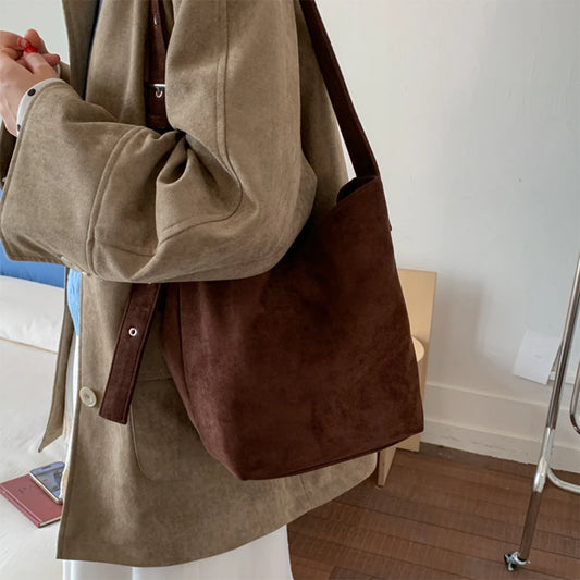 Leopard Print Tote Bag – Large Capacity Crossbody Shoulder Bag for Autumn Winter